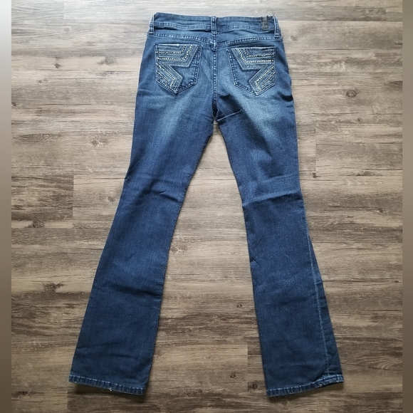 People's Liberation Star Rhinestone Bootcut Denim Jeans - Picture 2 of 6